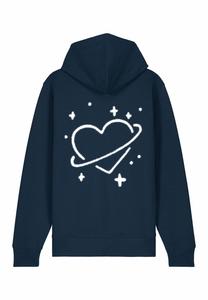 Толстовка на молнии SATURN BACK EMBROIDERY Mira Paris, темно-синий