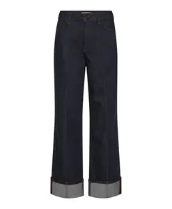 Темно-Синие джинсы прямого кроя с широким низом Mos Mosh, синий