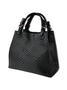 Наплечная сумка Toscanto Handtasche, Umhängetasche Leder schwarz ca. 31cm