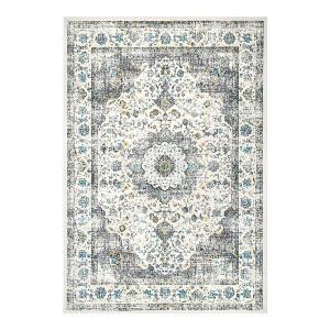 Традиционный медальонный веронский ковер Nuloom, серый, 92x153 см