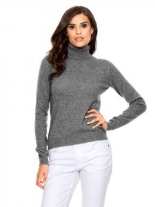 Кашемировый свитер серого меланжевого цвета Heine