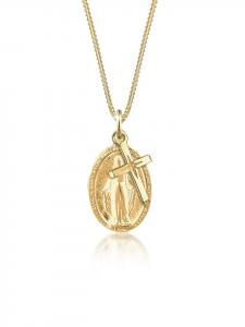 Elli Колье с крестом из серебра 925 пробы, изображение Девы Марии в золоте