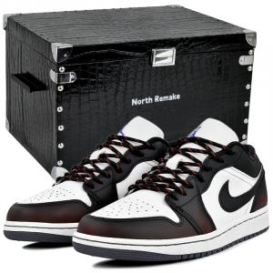 Jordan Air 1 износостойкие и легкие низкие кеды Vintage баскетбольные мужские Black White