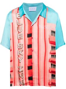 BLUE SKY INN атласная рубашка с принтом Inn Sign, красный