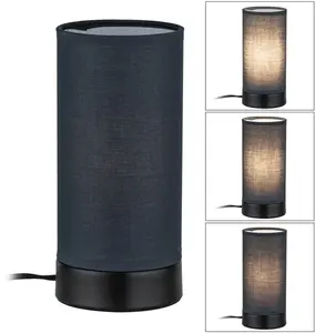 Настольная лампа Paulmann "Pia", 1 лампочка, лампочка E14 | без лампочки, Е14 Ø 10 см, Высота: 21 см, черный