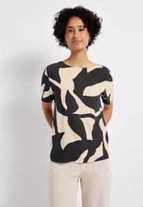 Топ Print T-shirt Street One, металлик серый