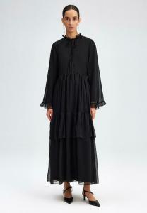 Длинное платье Patterned Touché Privé, черный