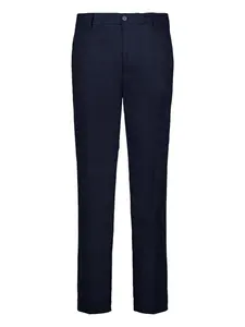 Прямые хлопковые брюки 120% Lino, синий