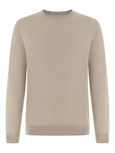 Вязаный джемпер с круглым вырезом Boggi Milano, нейтральный