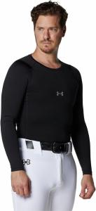 Мужская компрессионная футболка с длинным рукавом Under Armour UA ColdGear Armour, бейсбольное базовое покрытие, черный