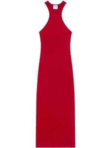 Courrèges облегающее платье миди, красный