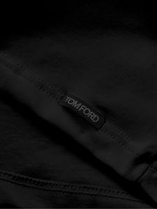 Футболка-пижама Henley из эластичного хлопкового джерси TOM FORD, черный