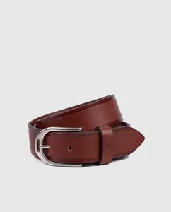 Ремень кожаный Пряжка-подкова лошади El Caballo, коричневый