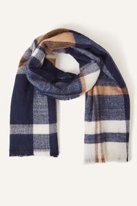 Клетчатый шарф-одеяло Accessorize, синий