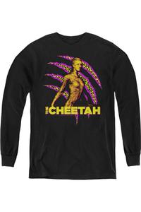 Футболка с длинным рукавом "Чудо-женщина 1984: Гепарда" для детей Gildan, черный