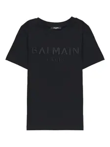 Футболка с логотипом Balmain Kids, черный