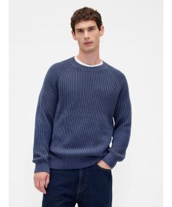 Классический свитер с рукавами реглан и круглым вырезом (M)