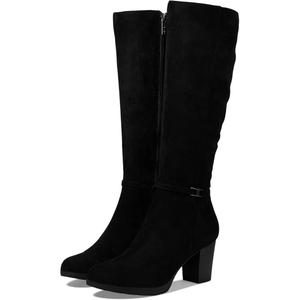 Женские ботинки Anne Klein Reachup из черной замши на блочном каблуке с отделкой из искусственной замши, модель LION647