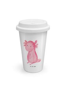 Mr. & Mrs. Panda Кофейная кружка ToGo с изображением аксолотля, милая и понятная, белого цвета