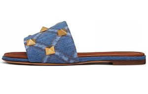 Шлепанцы женские синие Valentino