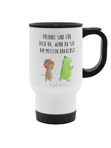 Белая кофейная кружка To Go с изображением черепахи и мышки Mr. & Mrs. Panda