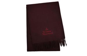 ORB Fringe Embroidered Knit Scarves Women's Vivienne Westwood