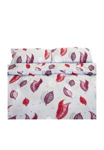 Постельное белье Cofi с перьевым принтом, 200x200 см, белый