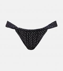 Бикини-трусики с рюшами в горошек Same, Black Cream Polka Dot
