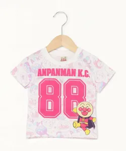 Футболка с коротким рукавом и цифрой по всей поверхности Anpanman Kids Collection, цвет Pink