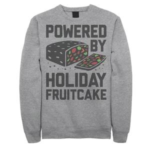 Мужской рождественский свитшот Powered By Holiday Fruitcake Licensed Character