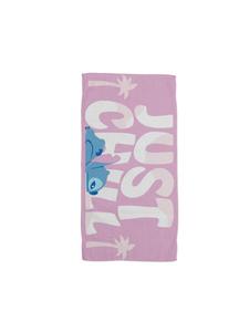 Lilo & Stitch Детское банное полотенце «Лило и Стич» - впитывающее и приятное на ощупь, розового цвета