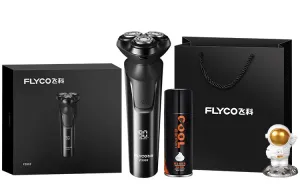 FS903 Роторная бритва для всего тела Washable FLYCO, fs903 черный bear box+nose hair trimmer+3 replacement blades+foam+storage bag