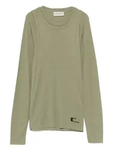 Двухслойный топ Doria в рубчик Carrer, зеленый