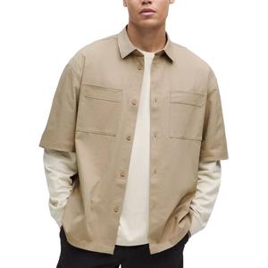 Мужская рубашка Lululemon, коричневый