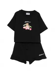 Комплект с шортами с графическим принтом Moschino Kids, черный