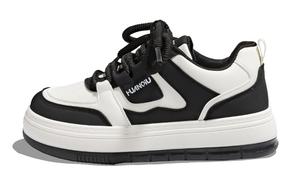 Женские противоскользящие износостойкие низкие кеды для скейтбординга HUANQIU белый черный