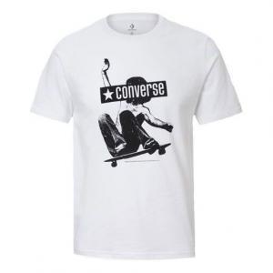 Футболка men's all star skateboard printing short sleeve printing white Converse, белый