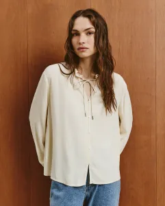 Женская блузка с длинным рукавом с принтом Southern Cotton, песочный