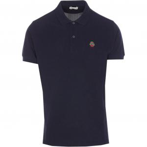 Футболка поло с коротким рукавом и вышитым логотипом BALLY, синяя