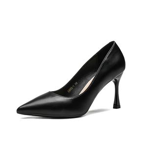 Женские туфли на высоком каблуке QITUMAUL, Black[Heel Height 6.5Cm]