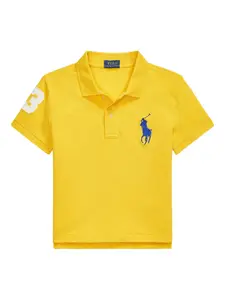 Поло с логотипом polo pony POLO RALPH LAUREN KIDS, желтый