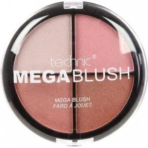 Компактные румяна Mega Blush 4-в-1 с легким блеском для свежего и сияющего вида Technic