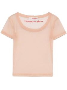 Укороченный топ из тюля Fiorucci, нейтральный цвет