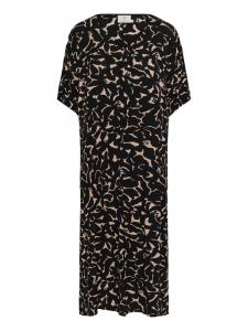 Платье BPisabella, свободного кроя, с принтом в виде цветов природы/черного цвета Kaffe