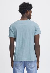 Базовая футболка Bhashton Split Neck Blend, пыльно-синяя