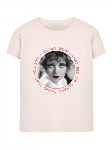 Футболка Box Tee Clara Bow That Red Lip Classic Thing Circle розового цвета F4NT4STIC