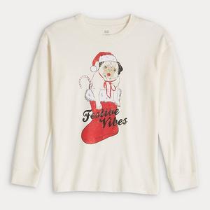 Детская футболка с длинным рукавом и принтом So, Dog Stocking