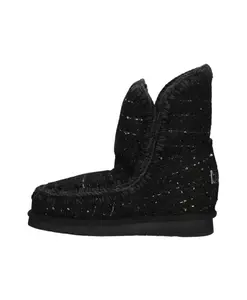 Твидовые ботильоны на внутренней танкетке Mou, черный