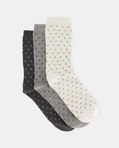 Набор из трех пар женских носков с принтом Easy Wear, цвет 820 Gris medio