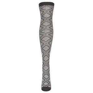 Женские носки до колена с алмазным отливом Memoi, Dark Gray Heather